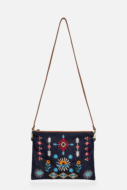 Johnny Was DENIM CROSSBODY BAG
