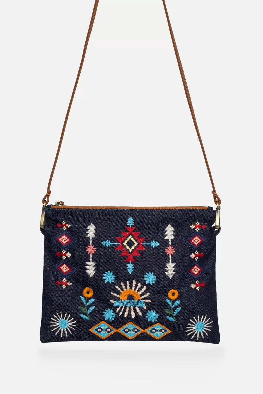 Johnny Was DENIM CROSSBODY BAG