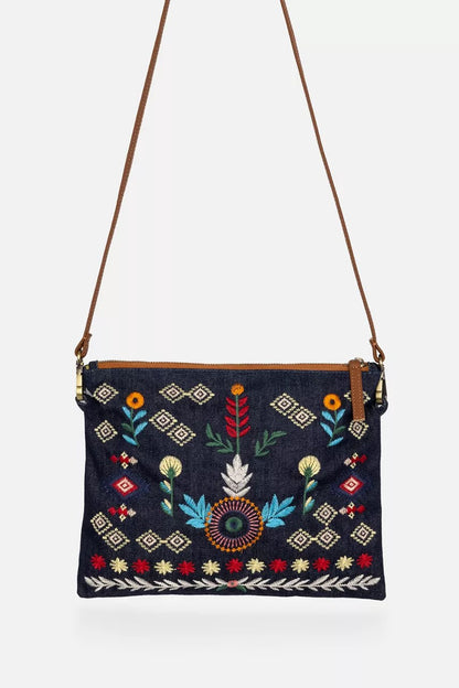 Johnny Was DENIM CROSSBODY BAG