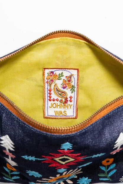 Johnny Was DENIM CROSSBODY BAG