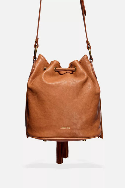 Johnny Was ITALIAN LEATHER FRINGE BUCKET BAG