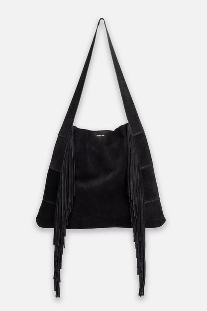 Johnny Was NERO ITALIAN SUEDE FRINGE HOBO
