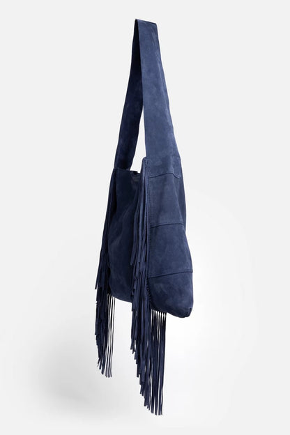 Johnny Was ITALIAN SUEDE FRINGE HOBO