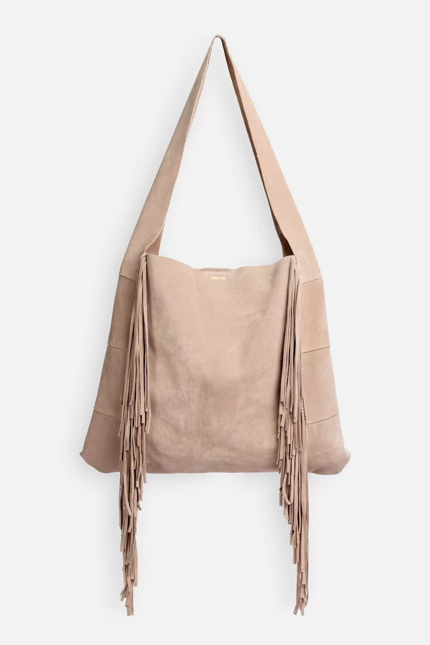 Johnny Was ITALIAN SUEDE FRINGE HOBO