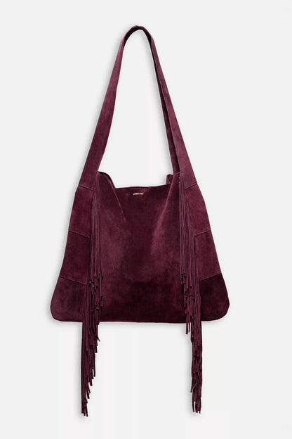 Johnny Was AMARONE ITALIAN SUEDE FRINGE HOBO