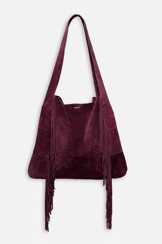 Johnny Was AMARONE ITALIAN SUEDE FRINGE HOBO