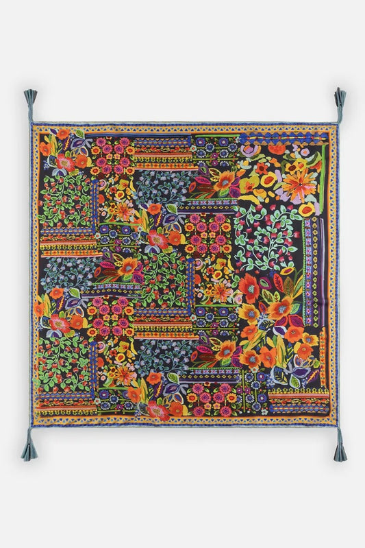 Johnny Was BRUSH PAINTED SILK SCARF
