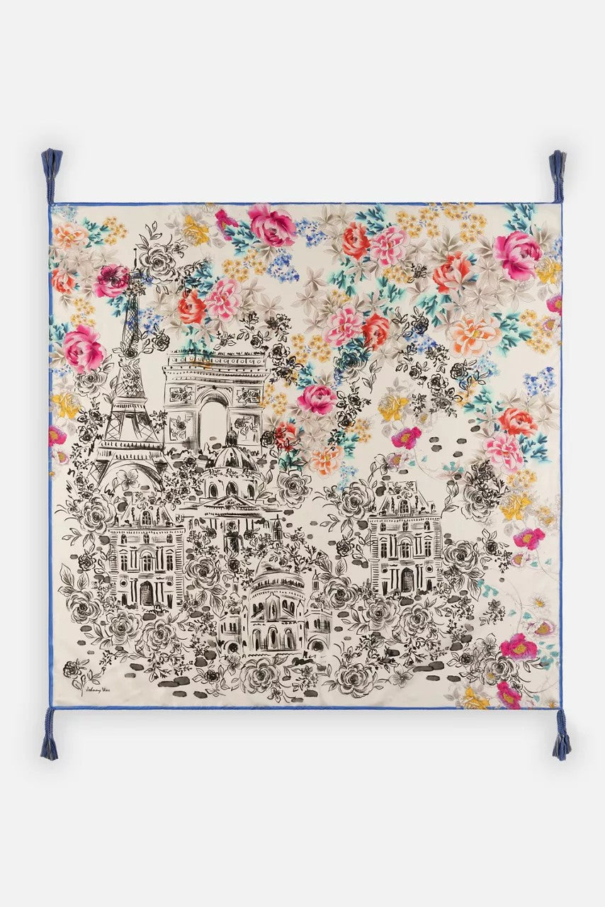 Johnny Was LAVILLE SILK SCARF