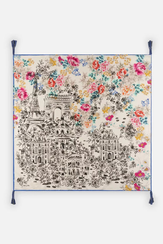 Johnny Was LAVILLE SILK SCARF