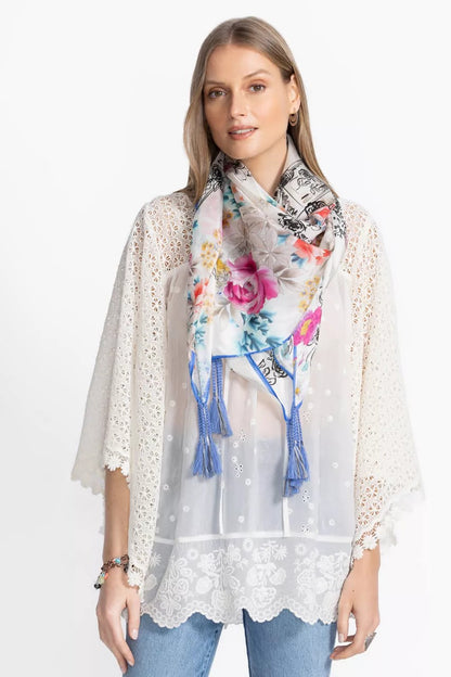 Johnny Was LAVILLE SILK SCARF