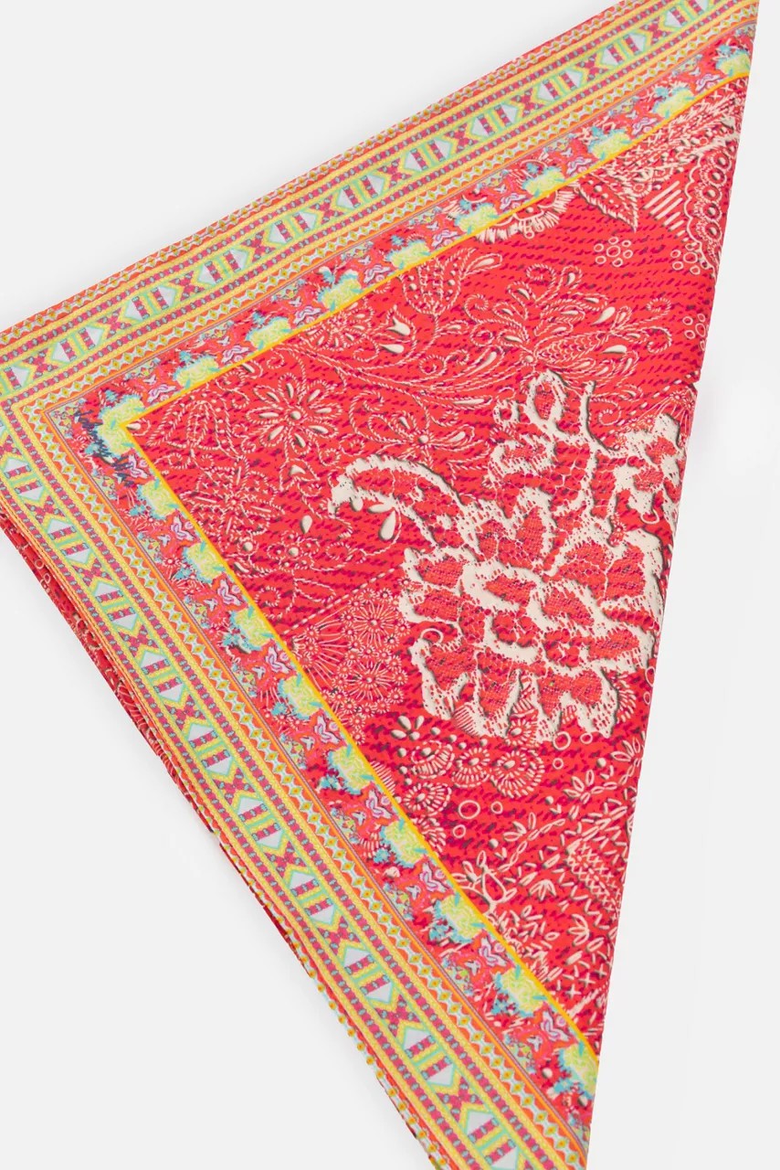 Johnny Was DENIM EMBROIDERY HEAD SCARF