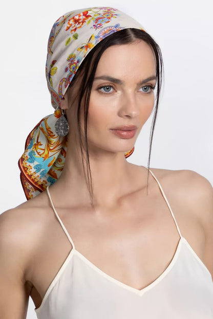 Johnny Was SCROLL HEAD SCARF