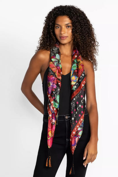 Johnny Was STARRY NIGHT SILK SCARF