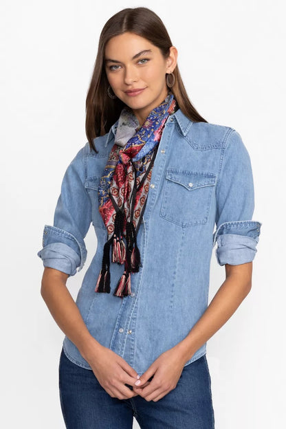Johnny Was GRAND CANEL SILK SCARF