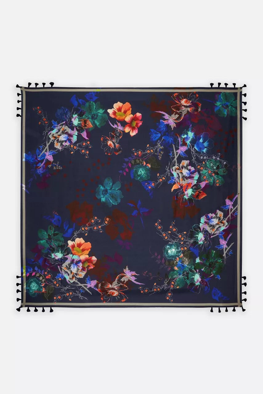 Johnny Was MIDNIGHT SILK SCARF