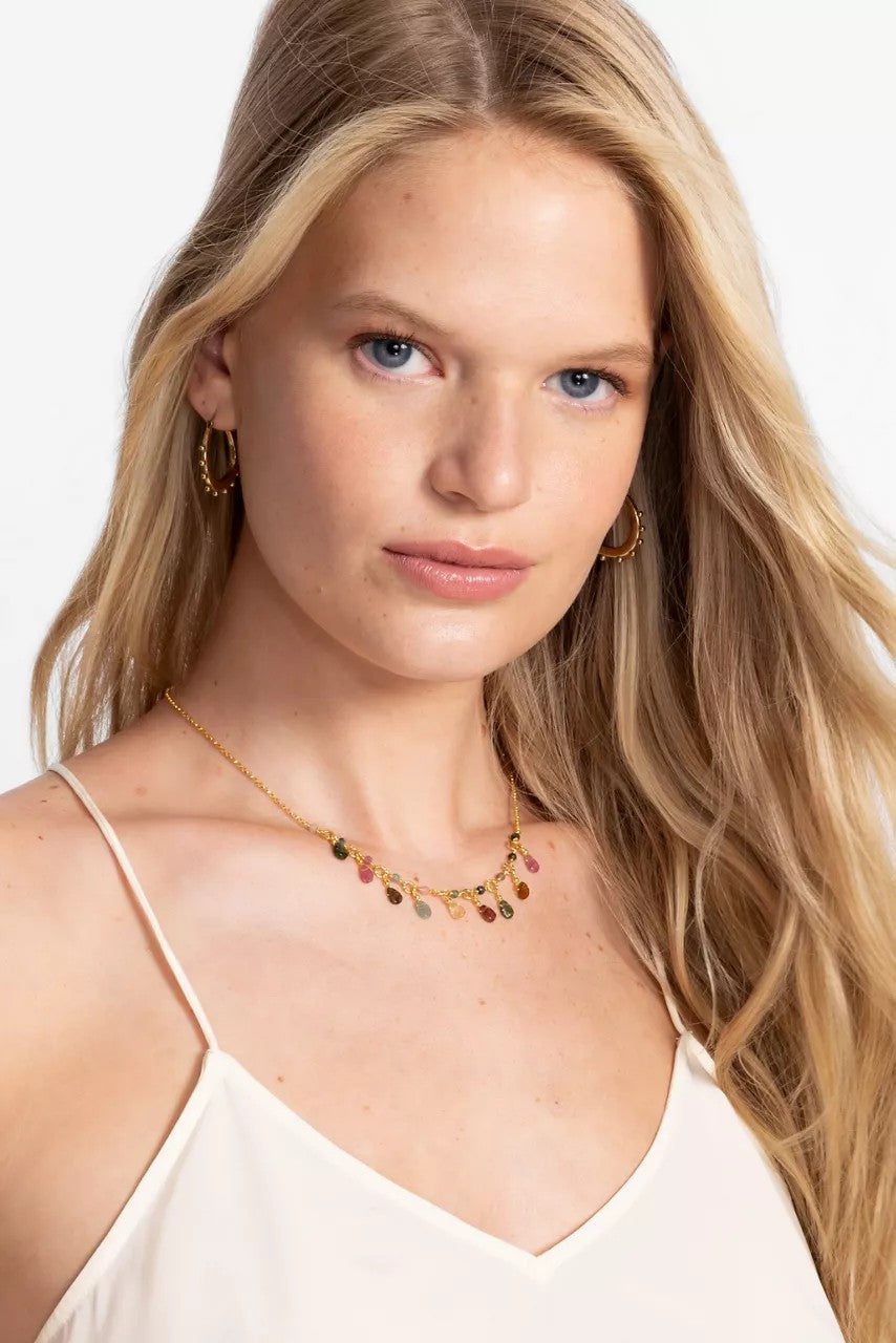 Johnny Was COLORFUL ARRAY WATERFALL NECKLACE