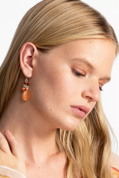 Johnny Was EXOTIC ORANGE CLUSTER EARRINGS