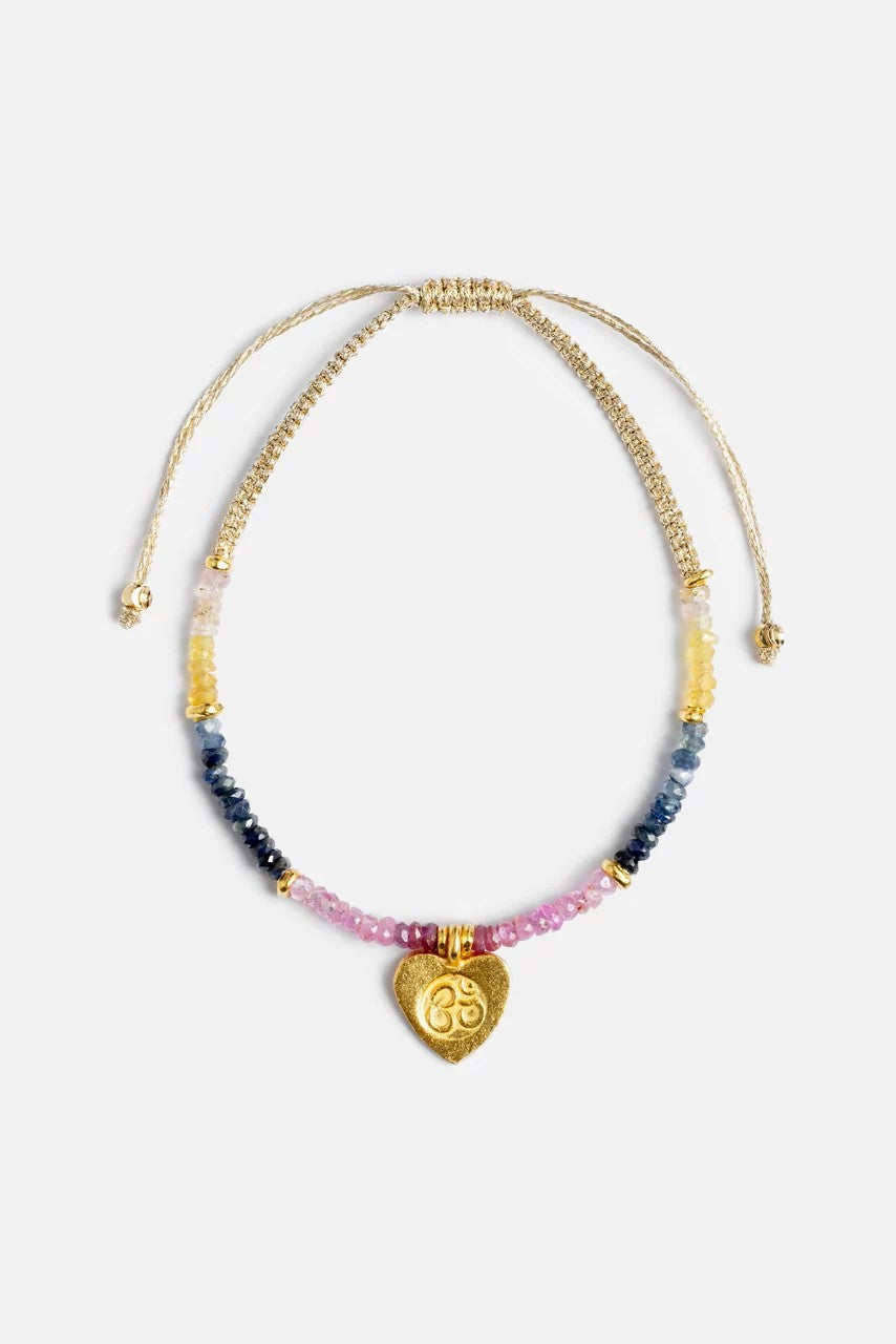 Johnny Was HEART OM PENDANT BRACELET