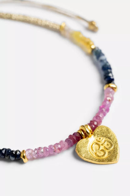 Johnny Was HEART OM PENDANT BRACELET