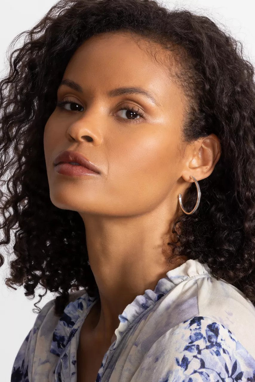 Johnny Was JAWAN CURVES HOOP EARRINGS