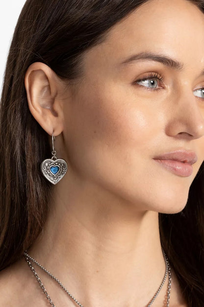 Johnny Was ANTIQUE HEART PENDANT EARRINGS