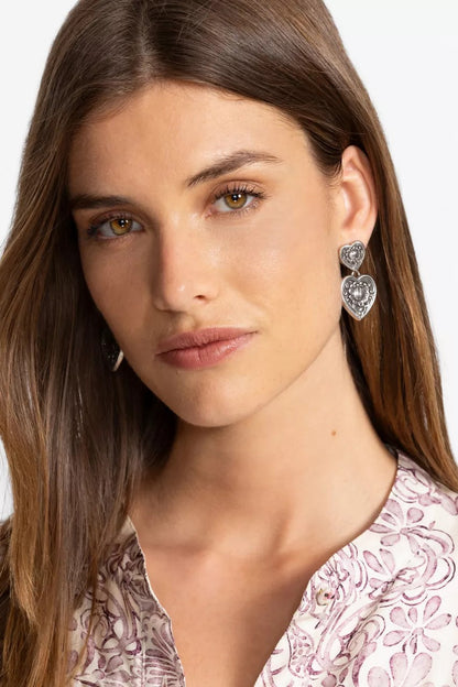 Johnny Was ANTIQUE HEART DROP EARRINGS