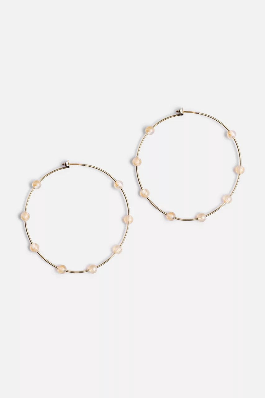 Johnny Was SEMI PRECIOUS HOOP EARRINGS