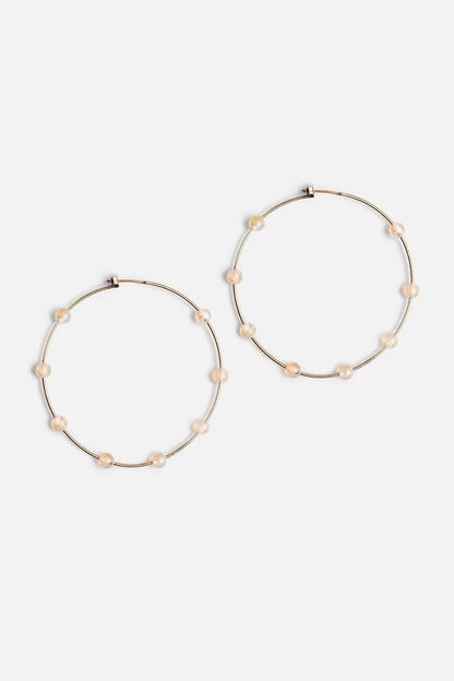 Johnny Was SEMI PRECIOUS HOOP EARRINGS