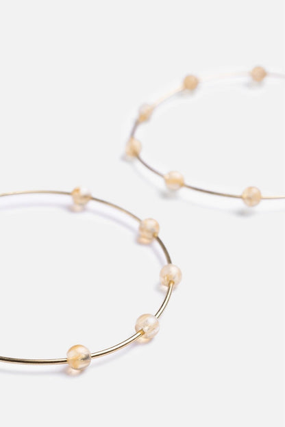 Johnny Was SEMI PRECIOUS HOOP EARRINGS