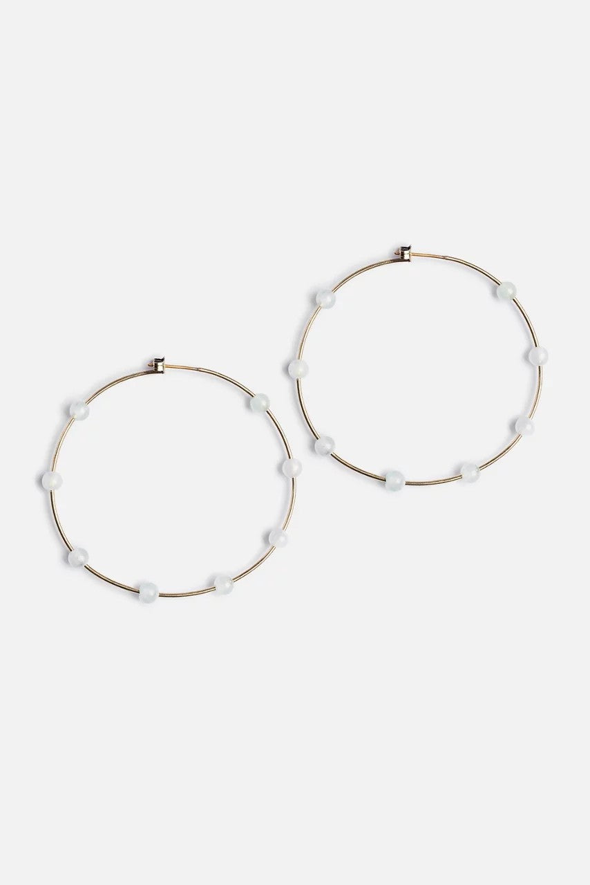 Johnny Was SEMI PRECIOUS HOOP EARRINGS