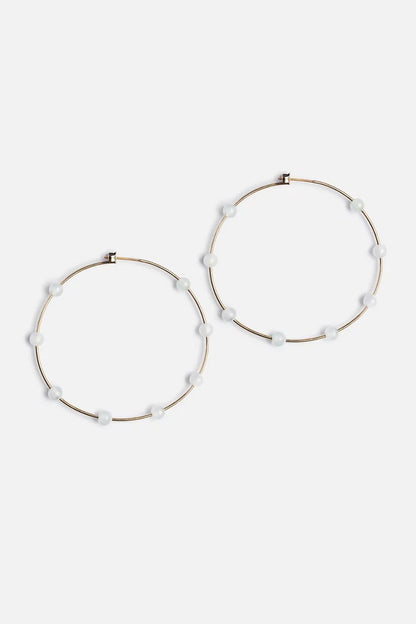 Johnny Was SEMI PRECIOUS HOOP EARRINGS