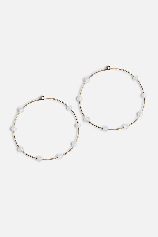 Johnny Was SEMI PRECIOUS HOOP EARRINGS