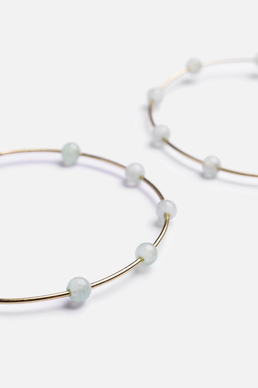 Johnny Was SEMI PRECIOUS HOOP EARRINGS