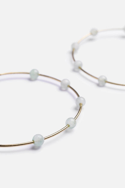 Johnny Was SEMI PRECIOUS HOOP EARRINGS