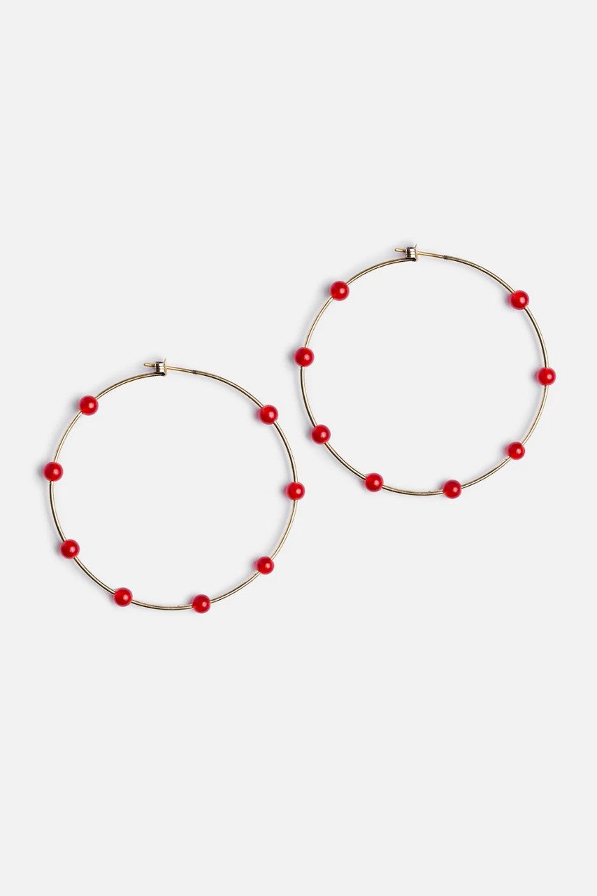 Johnny Was SEMI PRECIOUS HOOP EARRINGS