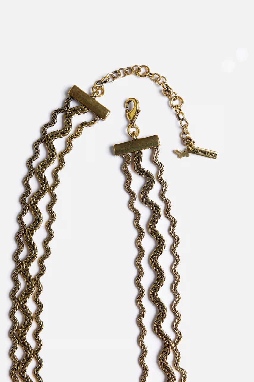 Johnny Was RIC RAC TRIPLE STRAND NECKLACE