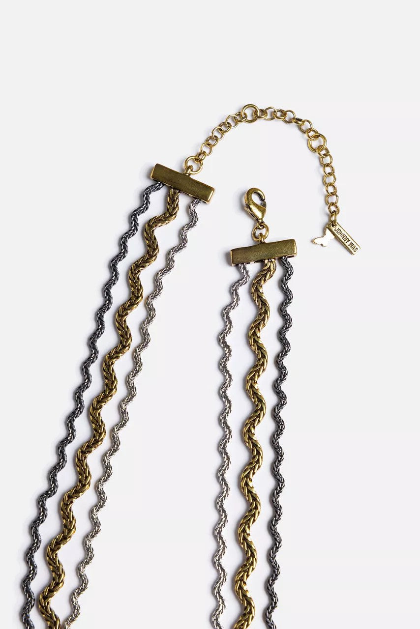 Johnny Was RIC RAC TRIPLE STRAND NECKLACE