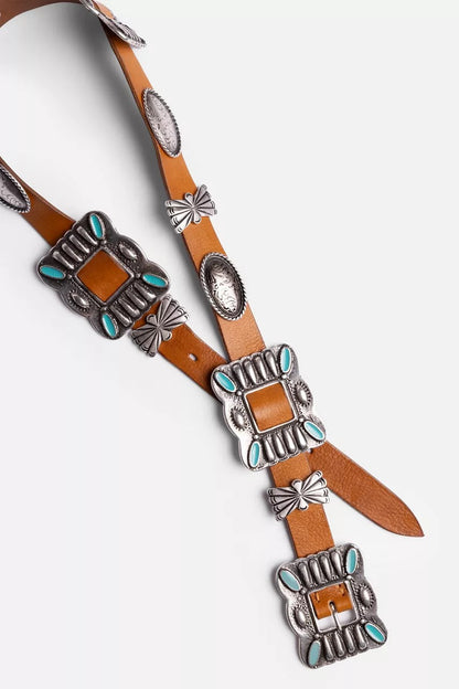 Johnny Was PIAZZA ITALIAN LEATHER CONCH BELT