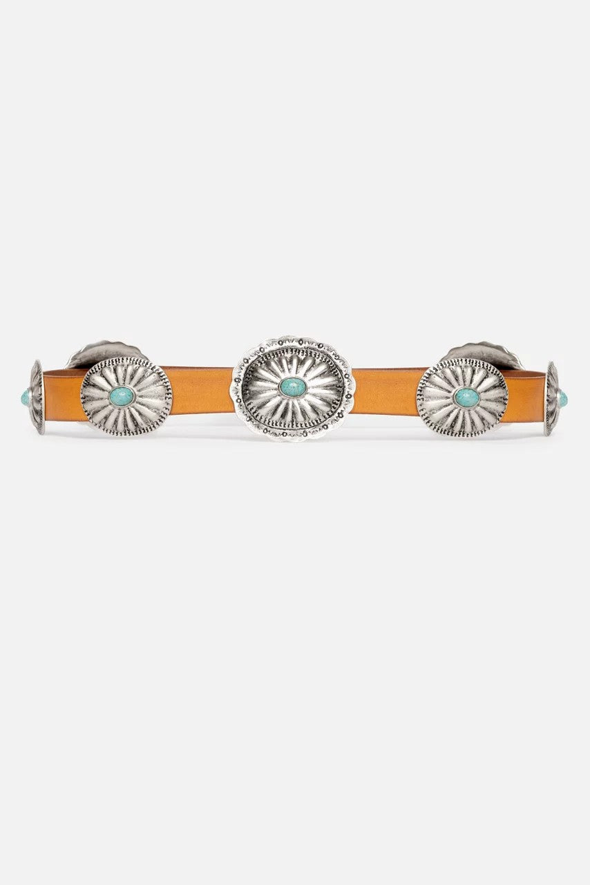 Johnny Was PETALO ITALIAN LEATHER CONCH BELT