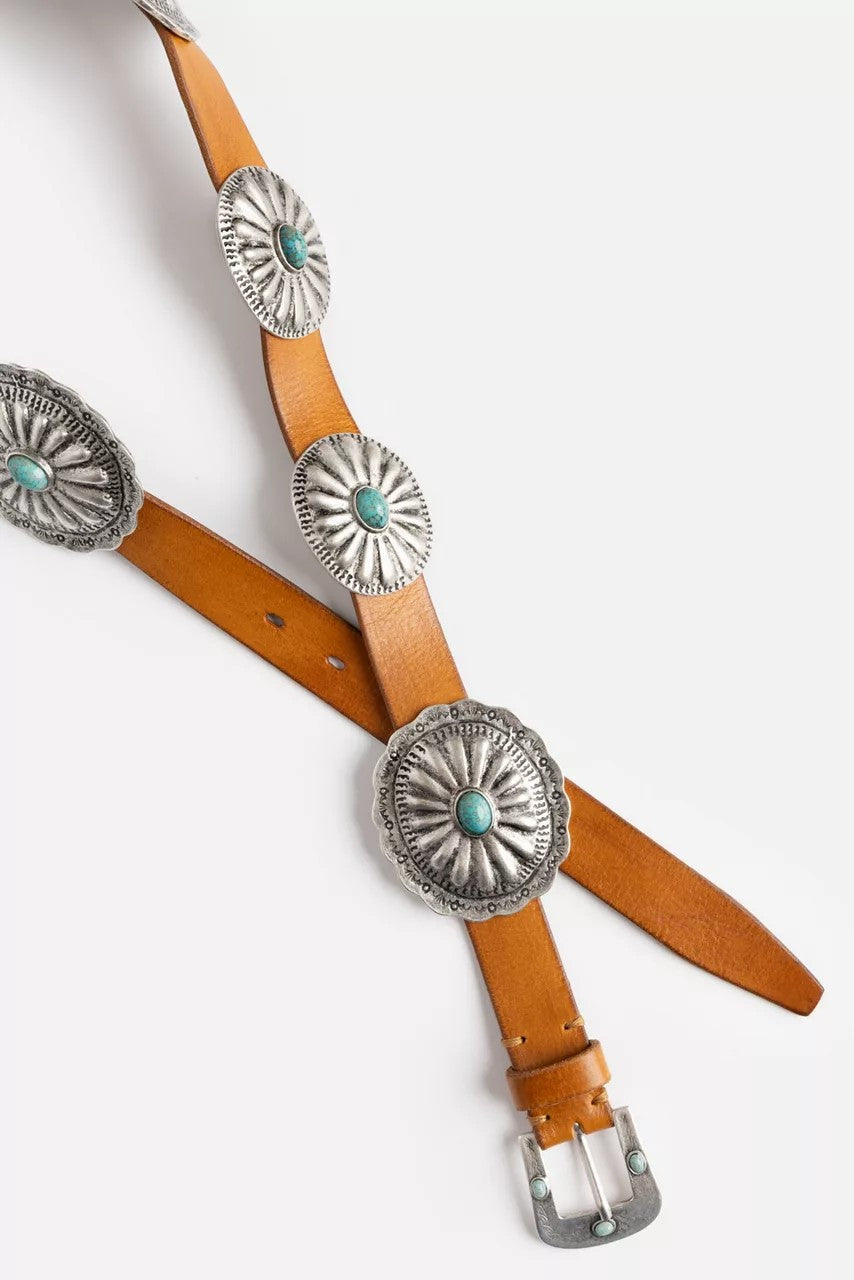 Johnny Was PETALO ITALIAN LEATHER CONCH BELT