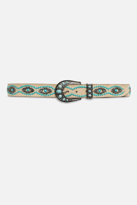 Johnny Was ORNATA TURQUOISE ITALIAN SUEDE BELT
