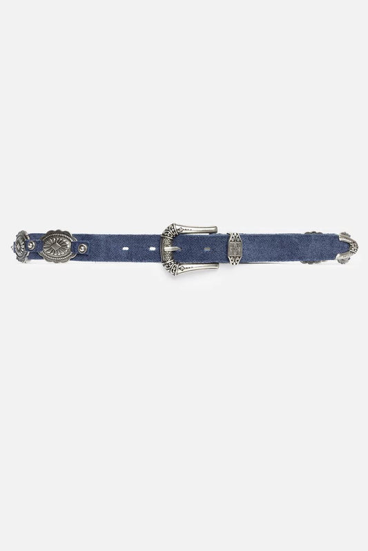 Johnny Was DENIM ITALIAN SUEDE CONCH BELT