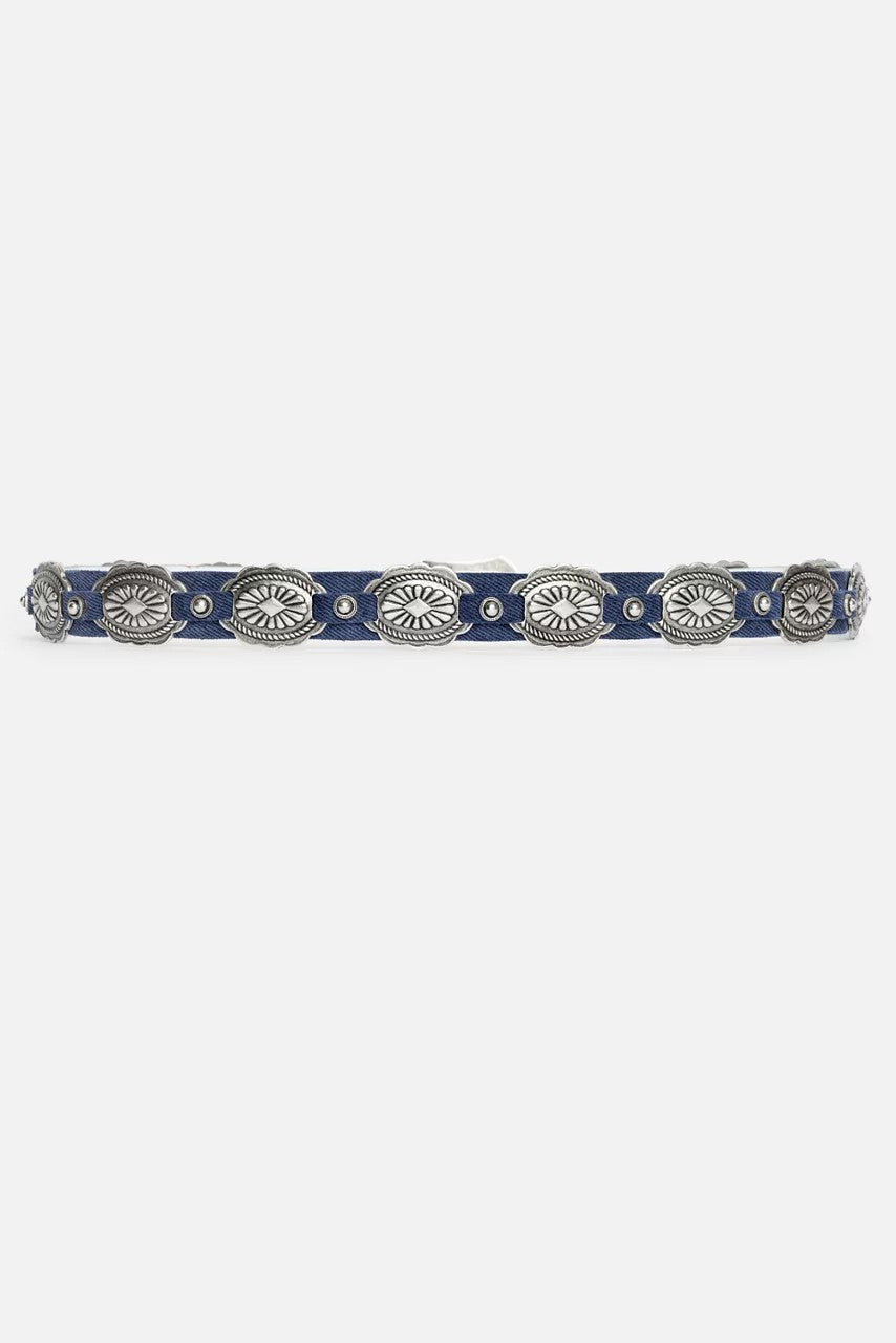 Johnny Was DENIM ITALIAN SUEDE CONCH BELT