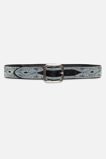 Johnny Was CUCIRE EMBROIDERED ITALIAN LEATHER BELT