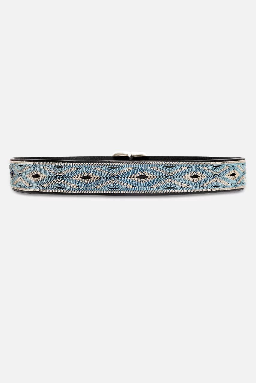 Johnny Was CUCIRE EMBROIDERED ITALIAN LEATHER BELT