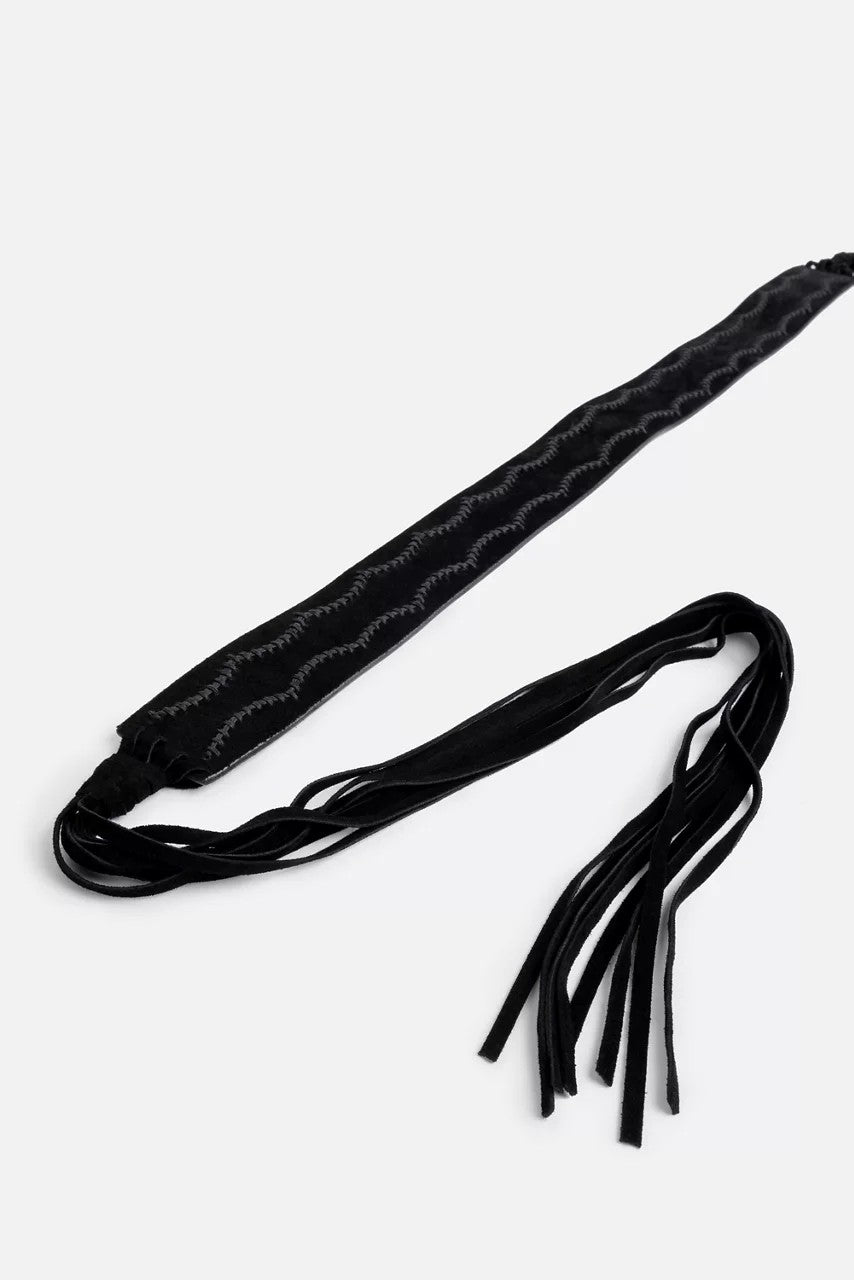 Johnny Was PETTINE ITALIAN SUEDE TASSEL BELT