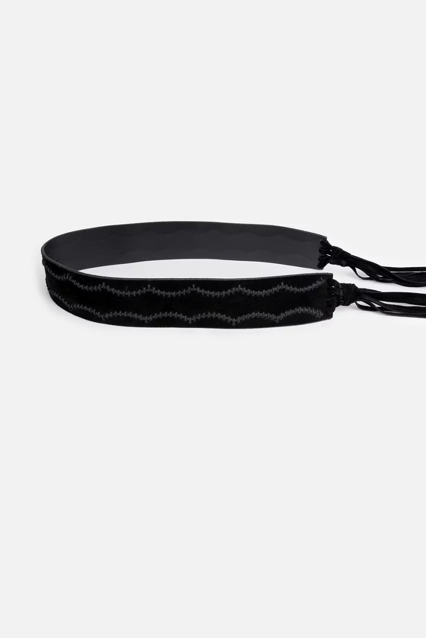 Johnny Was PETTINE ITALIAN SUEDE TASSEL BELT