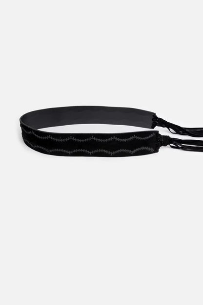Johnny Was PETTINE ITALIAN SUEDE TASSEL BELT