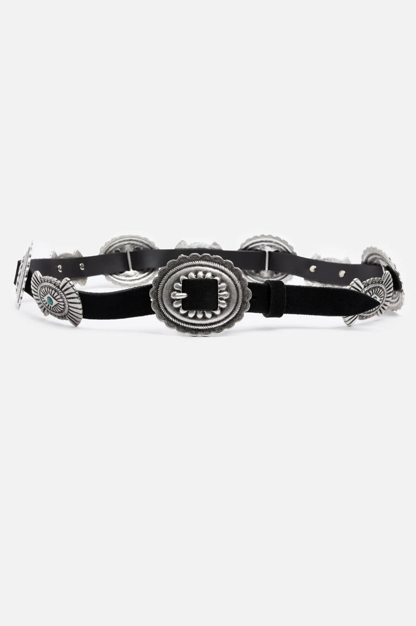 Johnny Was Sole Italian Leather Conch Belt