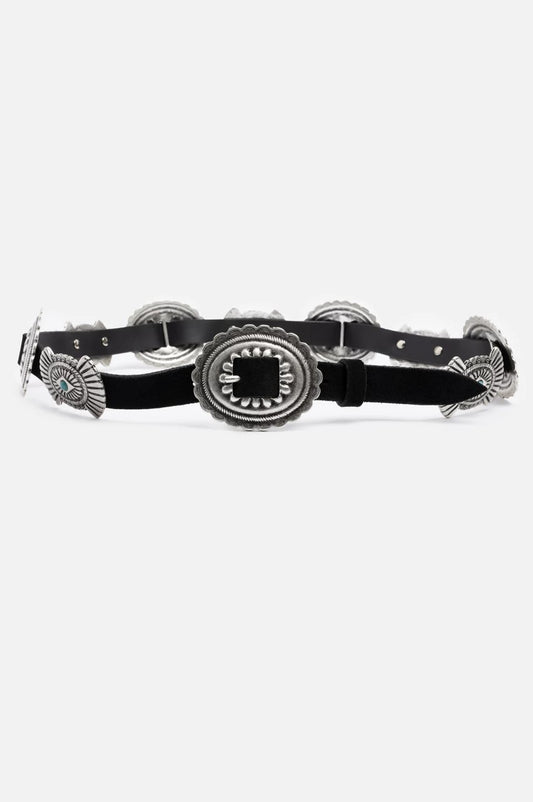 Johnny Was Sole Italian Leather Conch Belt